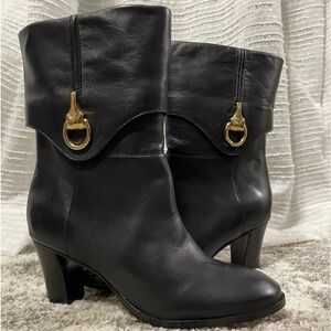 Arezzo black leather boots